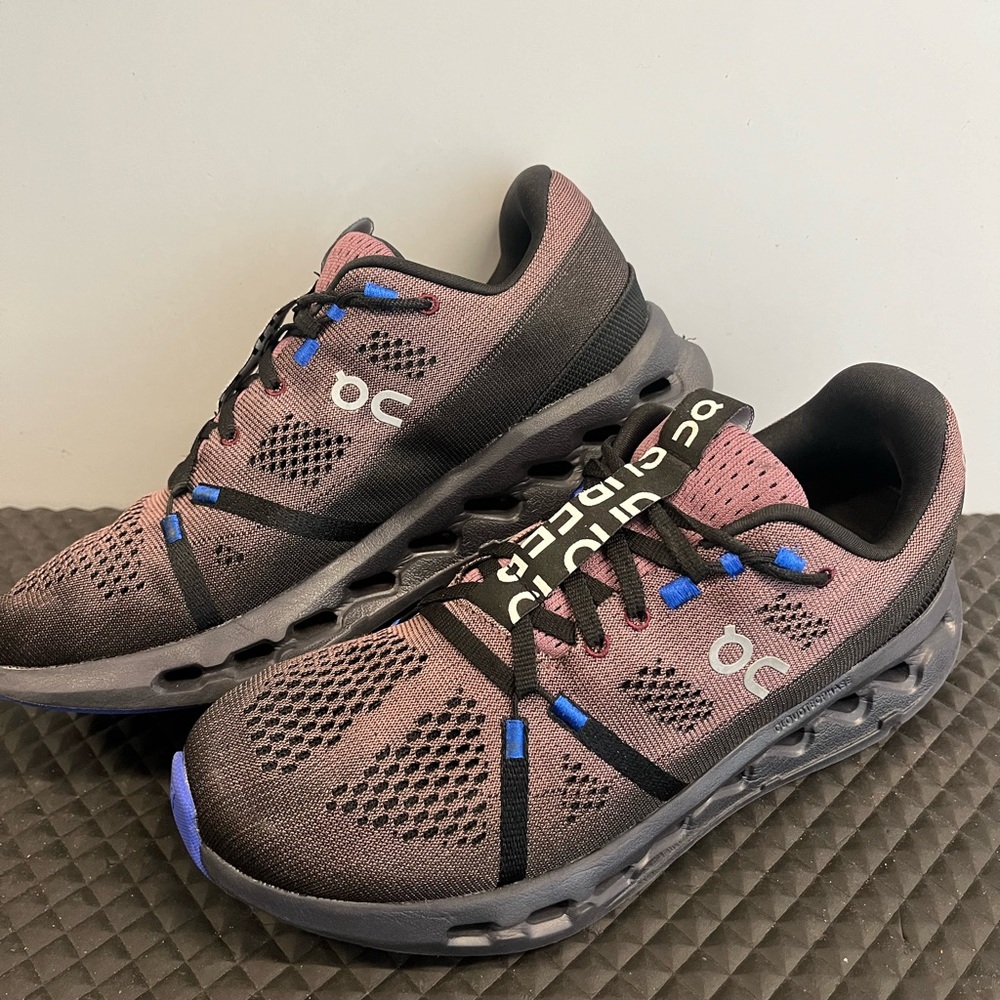 On Cloudsurfer "Black Cobalt" Women's Running Shoe * Size: 8.5 New